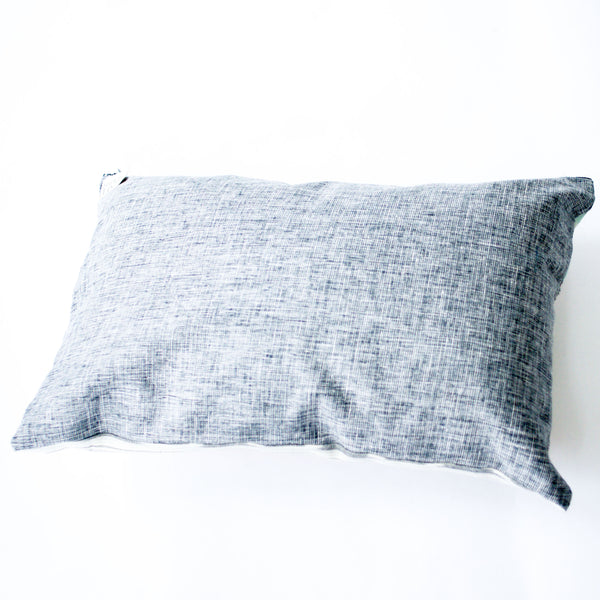 Pastel Pink and Blue Ikat Lumbar Pillow 12 x 18