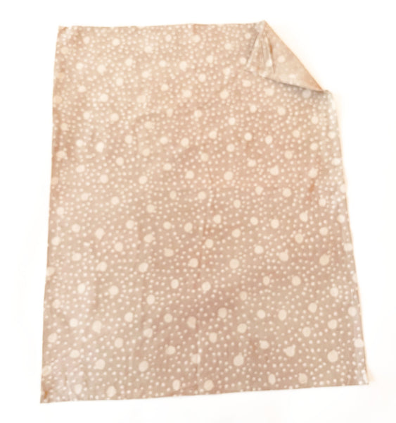 Beige Cosmic Dot Cotton Blockprinted Tea Towel