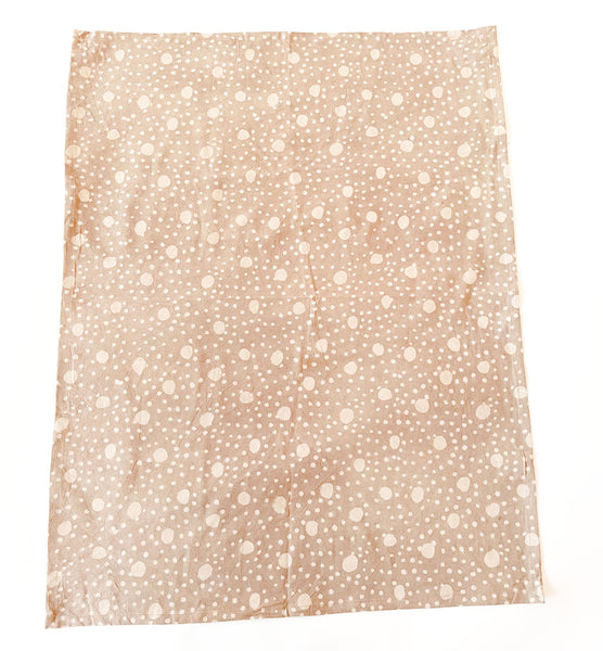 Beige Cosmic Dot Cotton Blockprinted Tea Towel