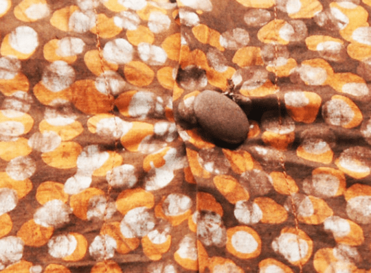 Modern Orange Dot Batik Block Print Cotton Toss Pillow