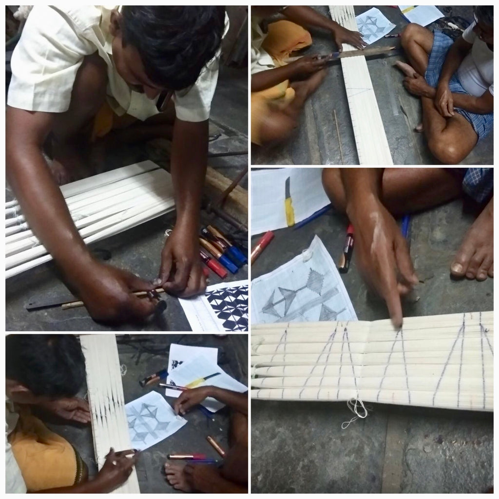 Making It: Artisan Made Black Triangle Ikat Fabric