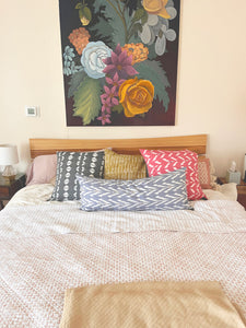 ikat pastel pillows