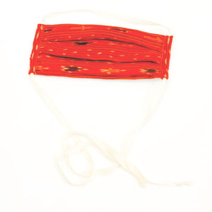 Orange Ikat Stripe Hand Dyed + Woven Face Mask