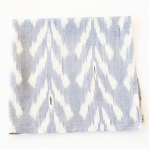 Periwinkle Tulip Cotton Ikat Woven Dinner Napkin Set