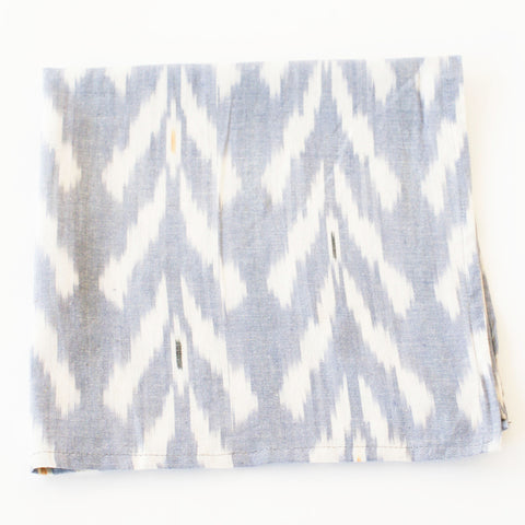 Periwinkle Tulip Cotton Ikat Woven Dinner Napkin Set