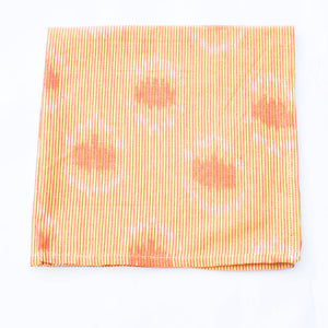 Peach Peacock Cotton Ikat Napkin Set of 4Peach Peacock Cotton Ikat Napkin Set of 4