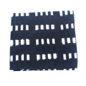 Black White Grey Monochrome Check Cotton Ikat Napkin Set of 4