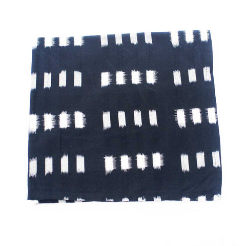 Black White Grey Monochrome Check Cotton Ikat Napkin Set of 4