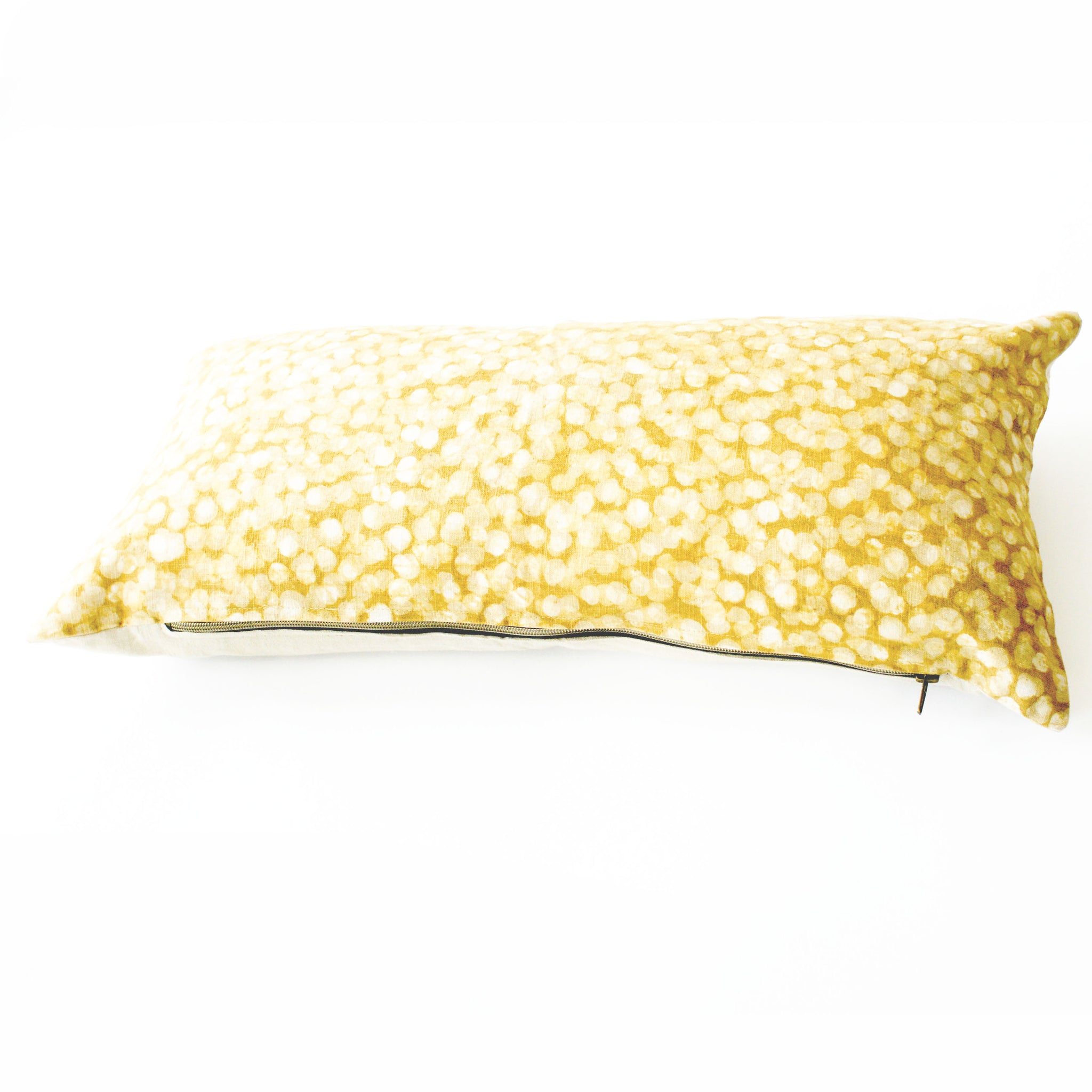 Gold Maize Dot Lumbar Toss Pillow