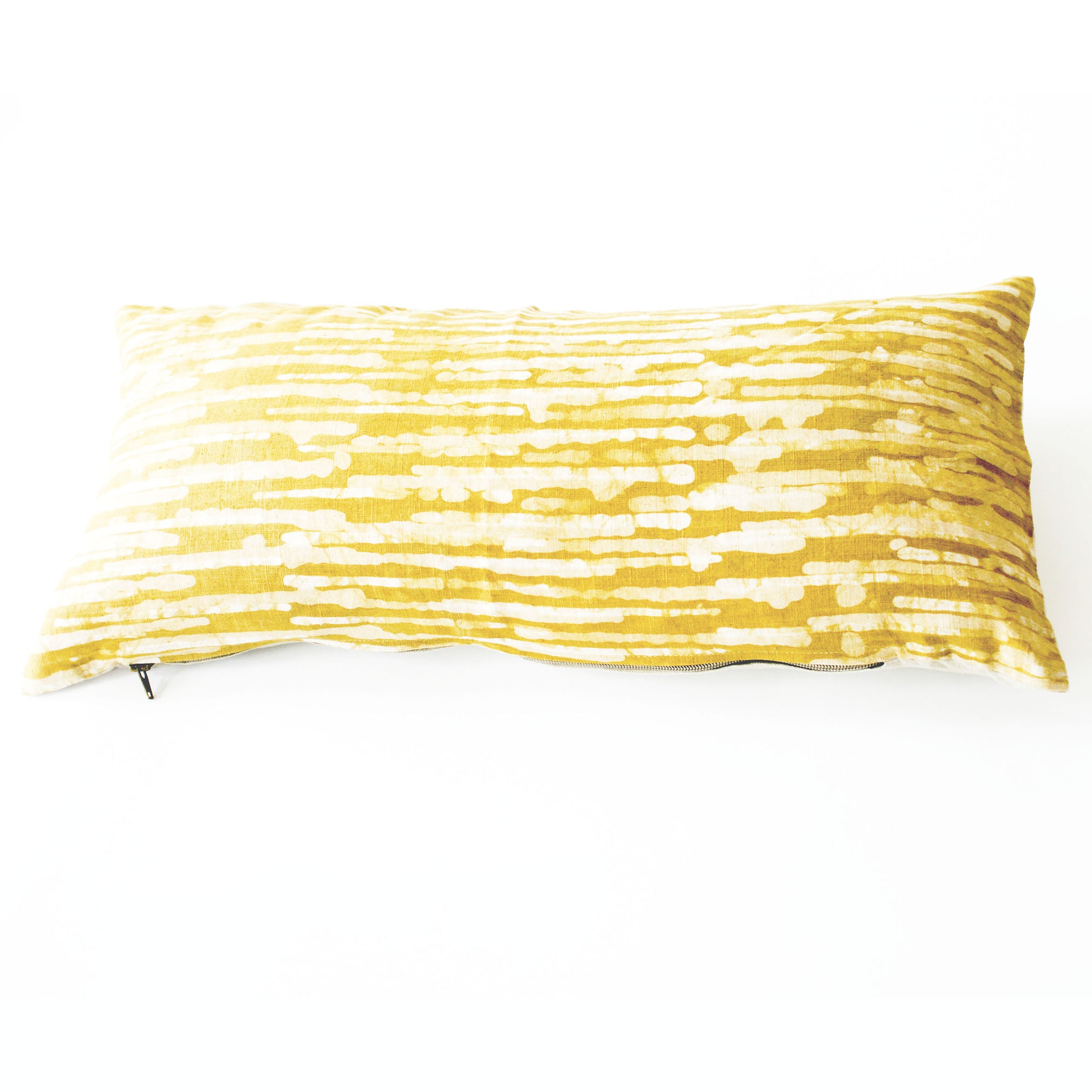 Gold Maize Thin Stripe Lumbar Toss Pillow