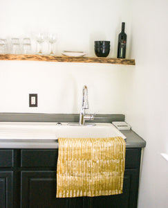 Maize Gold Linen Batik Kitchen Towel