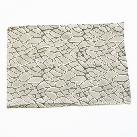 Grey Handprinted Placemat Set Gray Branch Print Set of 4