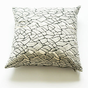 Grey Branch Cotton Blockprinted Pillow 20 x 20