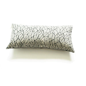 Grey Branch Cotton Blockprinted Lumbar Pillow 12 x 24