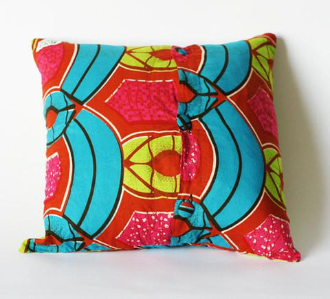 Hot Pink and Chartreuse Modern Geo Decorative Toss Pillow