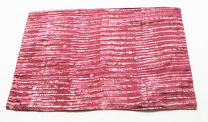 SALE: Cotton Cloth Placemat Red Stripe Batik Block Print Set of 4