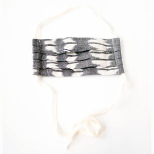 Grey Ikat Triangle Reusable Cloth Face Mask